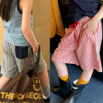 【80-130cm】ショートパンツ 女の子 ストライプ ストリート風 - 画像 (2)