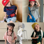 【80-130cm】半袖Ｔシャツ 女の子 プリント 合わせやすい