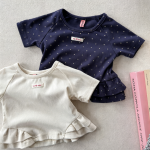 【80-130cm】半袖Ｔシャツ 女の子 フリル ストレッチで快適 おしゃれ - 画像 (6)