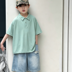 【100-170cm】半袖Ｔシャツ 男の子 ポロシャツ 無地 シンプル - 画像 (4)