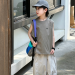 【100-170cm】半袖Ｔシャツ 男の子 軽量 ノースリープ シンプル - 画像 (4)