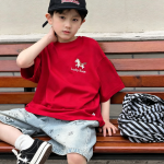 【100-170cm】半袖Tシャツ 男の子 刺繍 ゆったり トレンド - 画像 (4)