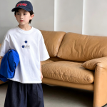 【90-160cm】半袖Tシャツ 男の子 ゆったり 軽量 シンプル - 画像 (4)