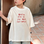 【90-160cm】半袖Tシャツ 男の子 プリント 英字 シンプル - 画像 (4)