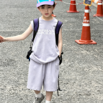【100-170cm】セットアップ 男の子 スポーツ ノースリープ カジュアル - 画像 (4)