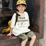 【90-160cm】半袖Tシャツ 男の子 英字 シンプル トレンド - 画像 (4)