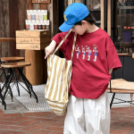 【90-160cm】半袖Tシャツ 男の子 ゆったり カジュアル 合わせやすい - 画像 (5)