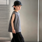 【100-170cm】半袖Ｔシャツ 男の子 軽量 ノースリープ シンプル - 画像 (5)