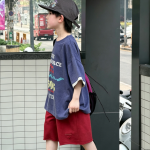 【100-170cm】半袖Ｔシャツ 男の子 英字 おしゃれ ストリート風 - 画像 (5)