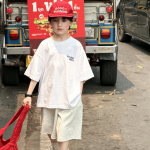 【90-160cm】半袖Tシャツ 男の子 プリント 英字 ファッション - 画像 (4)