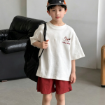 【100-170cm】半袖Tシャツ 男の子 刺繍 ゆったり トレンド - 画像 (5)