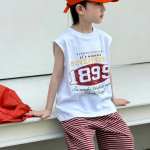 【100-170cm】Ｔシャツ 男の子 ノースリープ カジュアル ストリート風 - 画像 (5)