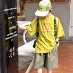【90-160cm】半袖Tシャツ 男の子 プリント 英字 シンプル - 画像 (5)