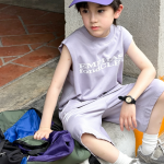 【100-170cm】セットアップ 男の子 スポーツ ノースリープ カジュアル - 画像 (5)