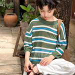 【100-170cm】半袖Ｔシャツ 男の子 ボーダー柄 軽量 通気性拔群 - 画像 (5)