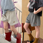 【80-130cm】ショートパンツ 女の子 ボーダー柄 ストレッチで快適