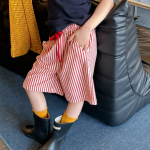 【80-130cm】ショートパンツ 女の子 ストライプ ストリート風 - 画像 (4)
