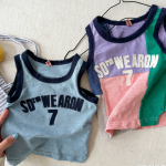 【80-130cm】ベスト 女の子 英字 カラフル ファッション - 画像 (6)