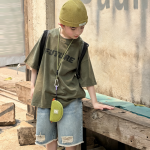 【90-160cm】半袖Tシャツ 男の子 プリント 英字 ストリート風 - 画像 (5)