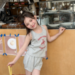 【80-130cm】セットアップ 女の子 ノースリープ カジュアル