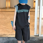 【100-170cm】セットアップ 男の子 スポーツ ノースリープ カジュアル - 画像 (6)