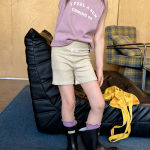 【80-130cm】ショートパンツ 女の子 ハイウエスト レギンス シンプル - 画像 (4)