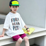 【90-160cm】半袖Tシャツ 男の子 プリント ストリート風 - 画像 (4)