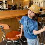 【80-130cm】半袖Ｔシャツ 女の子 英字 プリント シンプル - 画像 (3)