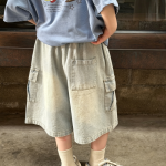 【100-170cm】ショートパンツ 男の子 デニム カーゴパンツ ファッション - 画像 (6)
