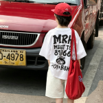 【90-160cm】半袖Tシャツ 男の子 プリント 英字 ファッション - 画像 (6)