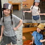 【80-130cm】半袖Ｔシャツ 女の子 英字 プリント シンプル - 画像 (2)