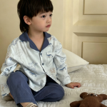 【90-150cm】ルームウェア 折り襟 カートゥーン