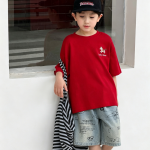 【100-170cm】半袖Tシャツ 男の子 刺繍 ゆったり トレンド - 画像 (6)