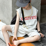 【100-170cm】セットアップ 男の子 スポーツ ノースリープ カジュアル - 画像 (7)