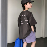 【90-160cm】半袖Tシャツ 男の子 プリント 英字 トレンド - 画像 (6)
