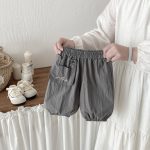 【73-100cm】パンツ ベビー 無地 刺繍 カジュアル - 画像 (9)