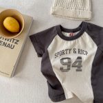 【80-130cm】半袖Ｔシャツ 女の子 ラグラン プリント トレンド - 画像 (7)