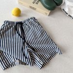 【80-130cm】ショートパンツ 女の子 ストライプ ストリート風 - 画像 (7)