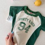 【80-130cm】半袖Ｔシャツ 女の子 ラグラン プリント トレンド - 画像 (8)
