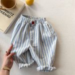 【80-130cm】パンツ 女の子 七分丈 ワイドパンツ カジュアル - 画像 (7)