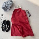 【80-130cm】パンツ 女の子 キャミソール サロペット ゆったり - 画像 (7)