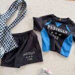 【80-130cm】セットアップ 女の子 配色 切り替え ファッション - 画像 (9)