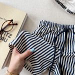 【80-130cm】ショートパンツ 女の子 ストライプ ストリート風 - 画像 (11)