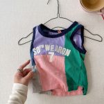 【80-130cm】ベスト 女の子 英字 カラフル ファッション - 画像 (7)
