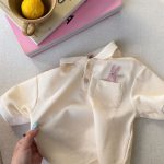 【80-130cm】半袖Tシャツ 女の子 アップリケ ポロシャツ - 画像 (8)