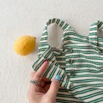 【80-130cm】サロペット 女の子 ボーダー柄 キャミソール ゆったり - 画像 (11)