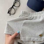 【80-130cm】ショートパンツ 女の子 ボーダー柄 ストレッチで快適 - 画像 (9)