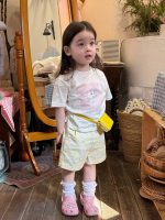 【80-130cm】半袖Tシャツorショートパンツ 女の子 プリント カートゥーン - 画像 (4)