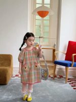 【90-140cm】ワンピース 女の子 チェック柄 ポケット付き ゆったり - 画像 (6)