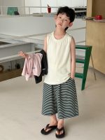 【90-160cm】ベスト 男の子 無地 トレンド 合わせやすい - 画像 (2)